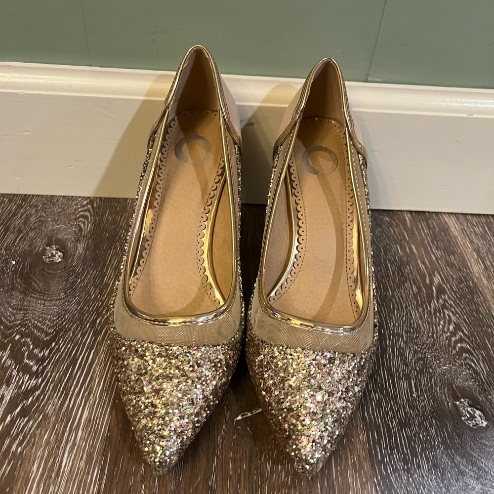 Elegant Glitter Pointed Toe Women's Shoes